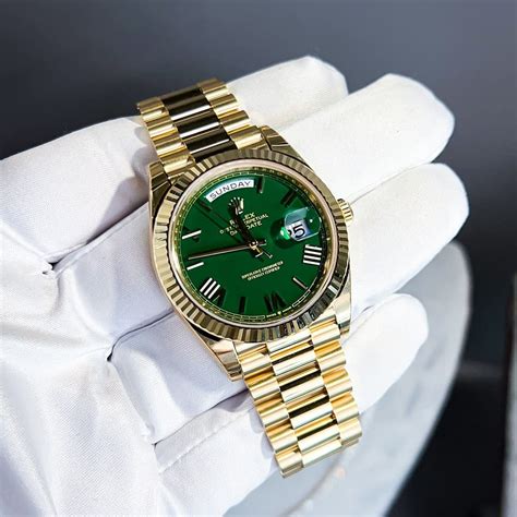 yellow gold rolex day date 40 with silver dial|40 mm Rolex date just.